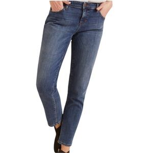 EILEEN FISHSER RELAXED FIT BOYFRIEND MED WASH ORGANIC COTTON BLEND JEANS SZ 10